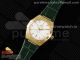 Constellation 39mm YG ASWF 1:1 Best Edition White Dial on Green Leather Strap A8800
