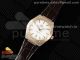 Constellation 39mm SS/RG ASWF 1:1 Best Edition White Dial on Brown Leather Strap A8800
