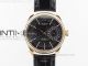 Cellini Date VF Best Edition RG Black Dial Sticks Markers on Black Leather Strap A3165